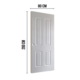 ALUGUARD ประตู UPVC ภายนอก 80x200 ซม. รุ่น S35 สีขาว (เจาะลูกบิด) |BAN|