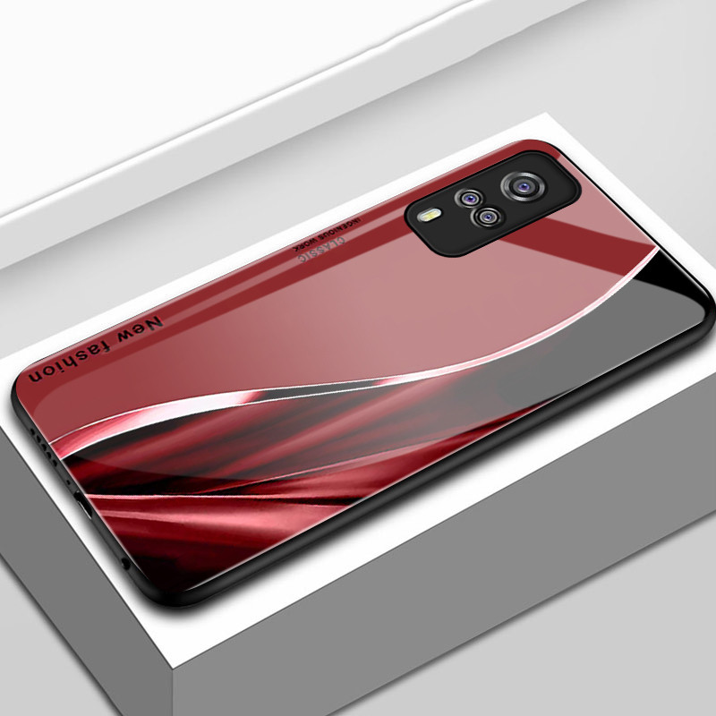 เคสสำหรับ VIVO Y51 2020 Y31 2021 Y51A 2021 Y53s Y33 เคสโทรศัพท์เส้นเปลือกแก้วกันกระแทก