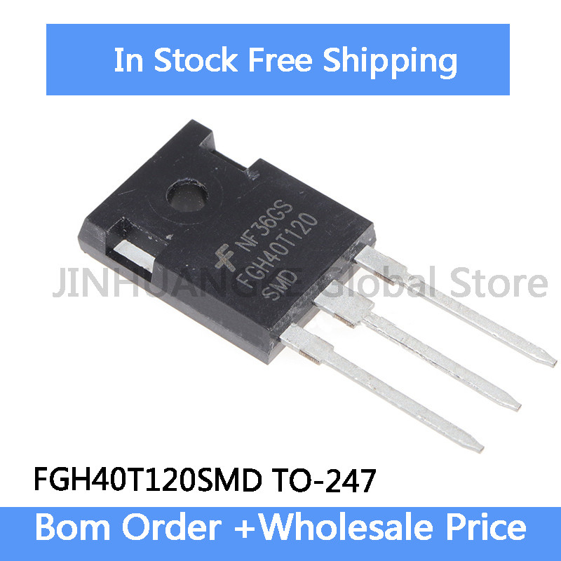 5 ชิ้น FGH40T120SMD FGH40T120 40T120SMD TO-247 MOS field-effect ทรานซิสเตอร์ในสต็อกขายส่ง