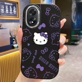 เคสสำหรับ OPPO A18 A38 เคสโทรศัพท์แมวกันกระแทกกลมและอ้วน
