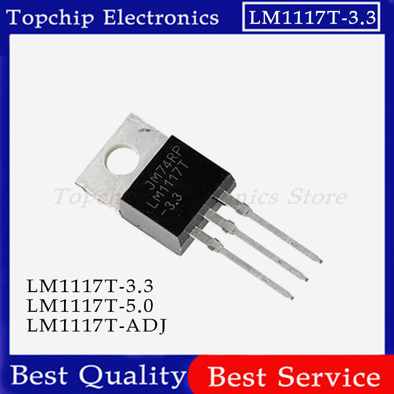 ยี่ห้อใหม่ 10 ชิ้น LM1117T-3.3 TO220 LM1117-3.3 LM1117T 3.3V LM1117 TO-220 LM1117T-5.0 LM1117T-5 LM1