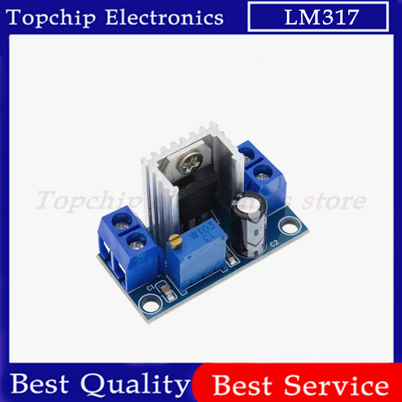 LM317 ตัวควบคุมแรงดันไฟฟ้าแบบปรับได้แหล่งจ่ายไฟ LM317 DC-DC Converter Buck ขั้นตอนลงแผงวงจรโมดูล Lin