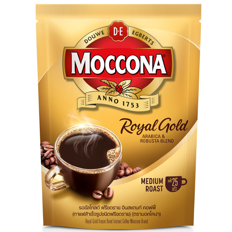 MOCCONA มอคโคน่ารอยัลโกลด์กาแฟสำเร็จรูปชนิดพรีเมี่ยมถุงตั้ง 50กรัม [8851753095865]