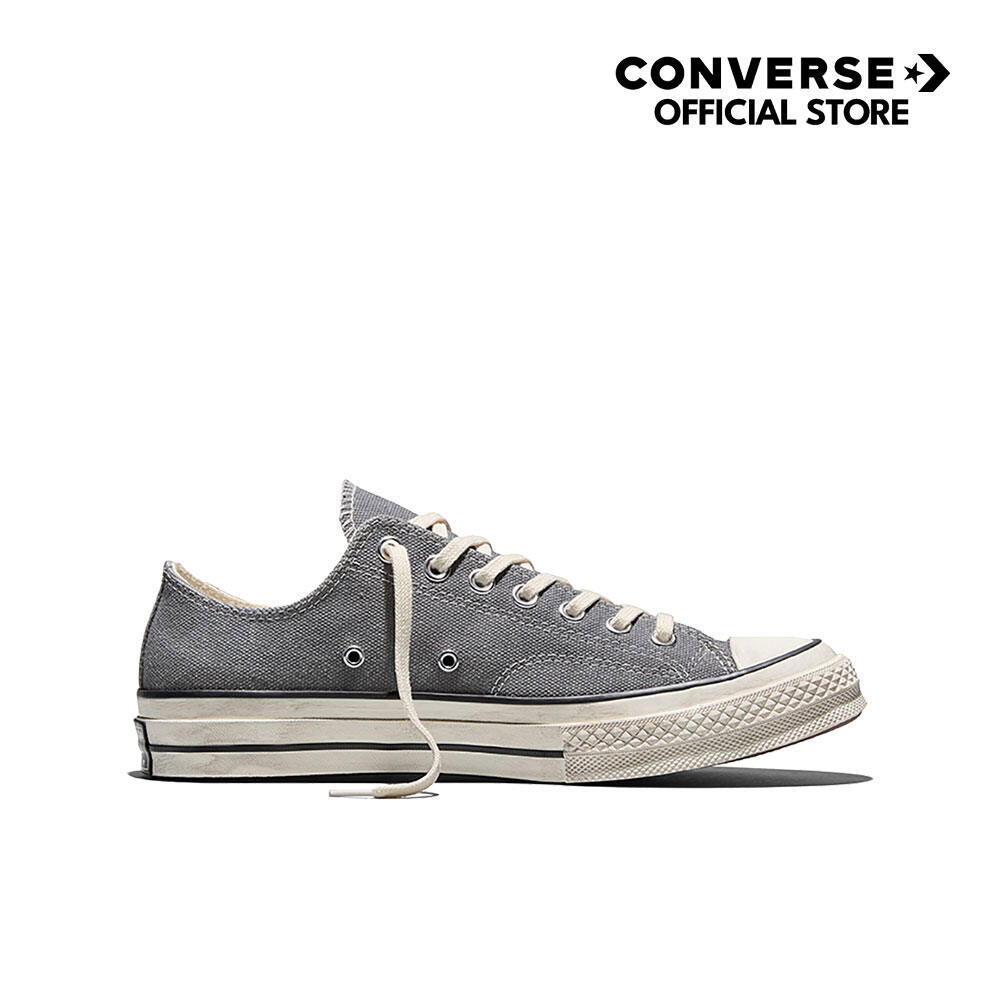 CONVERSE รองเท้า CHUCK 70 WASHED CANVAS Low GREY ผู้ชาย A20513CM_F6GYXX