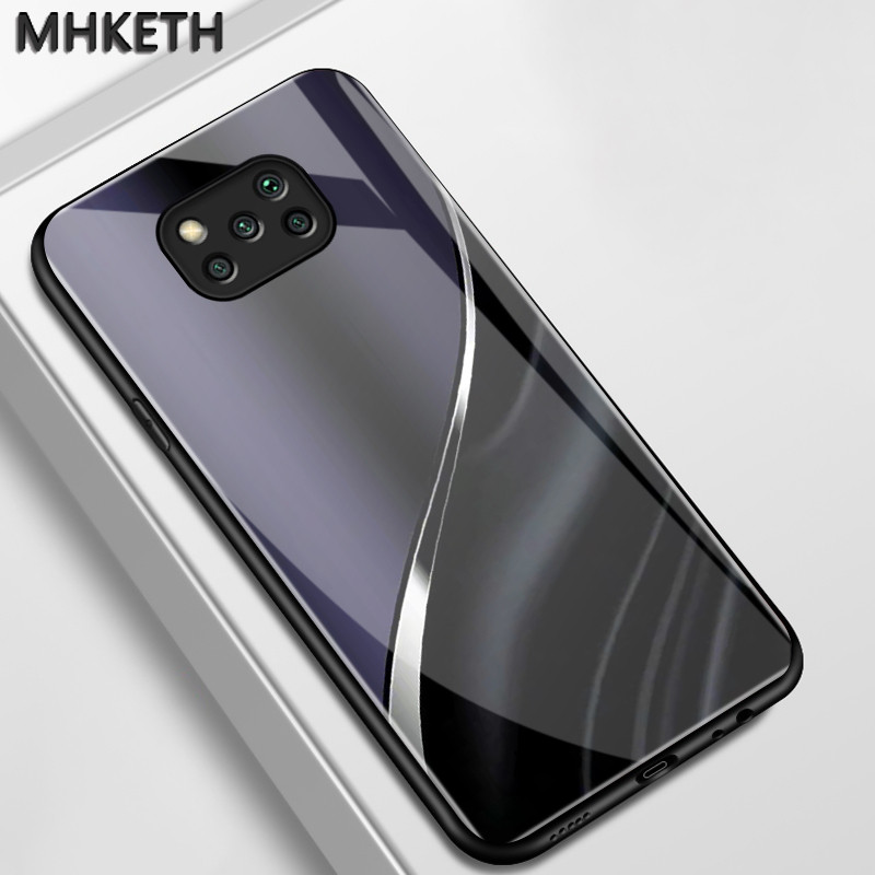 เคสสำหรับ POCO X3 X3 Pro X3 NFC เคสโทรศัพท์ปิดหลังกระจกระดับไฮเอนด์ที่ได้รับการออกแบบขั้นต่ำ