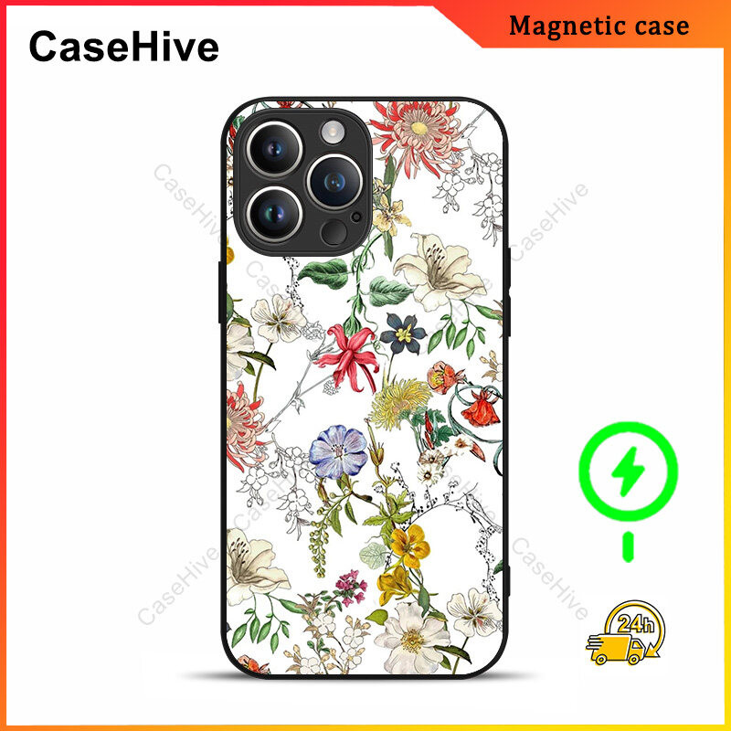 เคสโทรศัพท์ดอกไม้สําหรับ iPhone 17 Pro Max / iPhone 16 Pro Max / 15 Pro Max / 13 / Samsung Galaxy S2