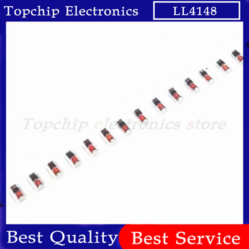 100 ชิ้น LL4148 LL-34 SMD 1N4148 IN4148 การสลับความเร็วสูง