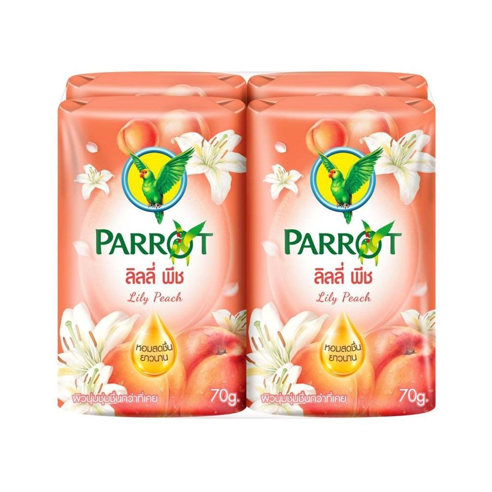 [สินค้าส่งด่วน] พฤกษานกแก้วสบู่ ลิลลี่ พีช 70ก.X4
