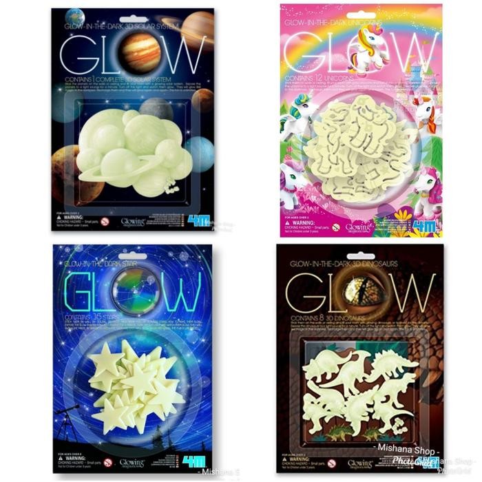 สติ๊กเกอร์ 4M เรืองแสงใน Dark Sharks สติ๊กเกอร์ Shark Wall ตกแต่ง Sky