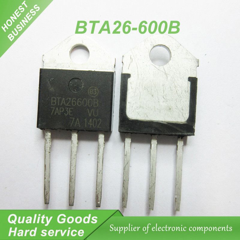 5pcs BTA26 600B BTA26600B BTA26 600 BTA26600 Triacs 25 Amp 600 โวลต์ถึง 3P ใหม่เดิม