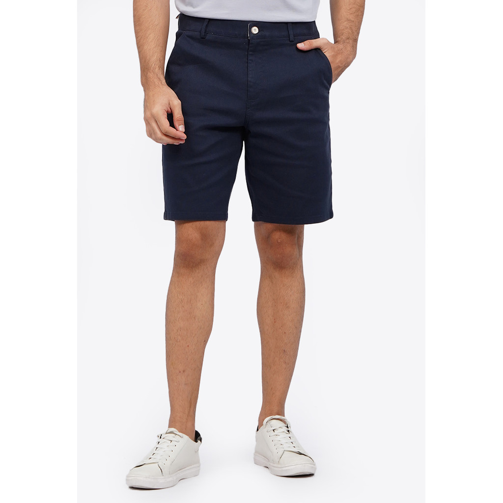 WOOD Slim Fit Textured Short Pants 2-SPIXC225I033 NAVY