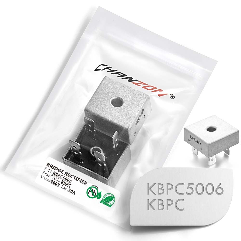 2 ชิ้น KBPC5006 สะพานวงจรเรียงกระแสไดโอด 50A 600V KBPC 5006 Single Phase Full Wave 50 Amp 600 โวลต์ซ