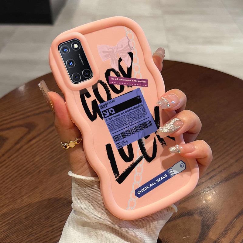 เคส HP สําหรับ OPPO A52 A72 A92 เคส Good luck ขอบคลื่น Soft Ccessing เคสซิลิโคน Softcase Macaron Cas