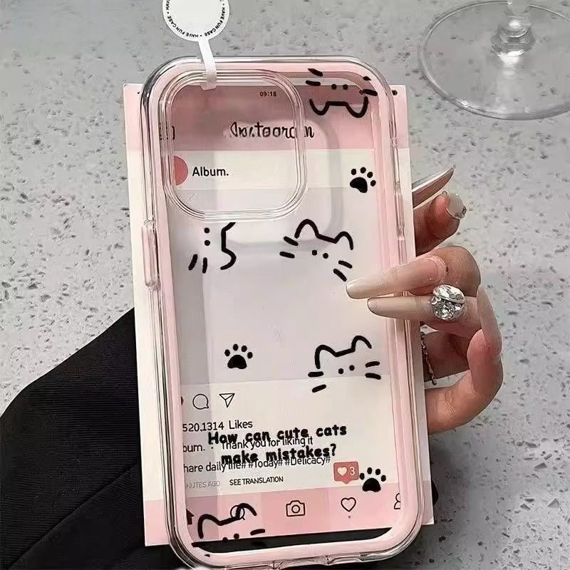 HP Soft Cat Fancy Line Case Redmi Note 14 Pro+5G 14 13 5G 4G 8 9 10 Pro 9S 10S Note 12 Pro 4G 5G Not