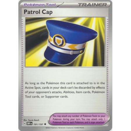 Pokemon Patrol Cap Card - 191/197 - Uncommon