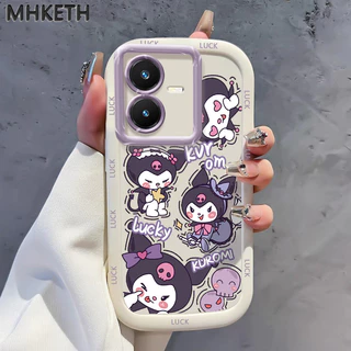 MHKETH เคสสำหรับ VIVO Y22 Y22s เคสโทรศัพท์ซิลิโคนรูปการ์ตูนน่ารักแสดงบุคลิกภาพ