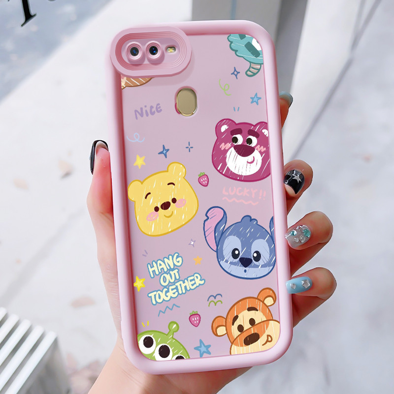เคสสำหรับ OPPO A7 A5s A12 A12S A11k เคสโทรศัพท์สัตว์น่ารักสามสีซิลิโคนกันกระแทก