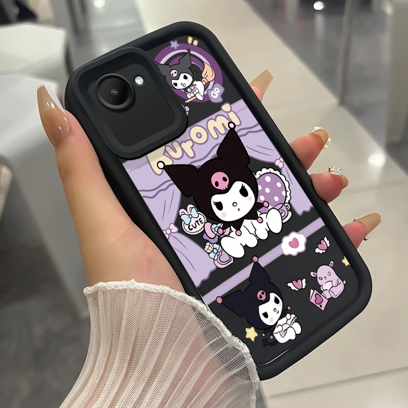 เคสสำหรับ Realme C30 C30s Narzo 50i Prime เคสโทรศัพท์กระต่ายสามสีซิลิโคนกันกระแทก