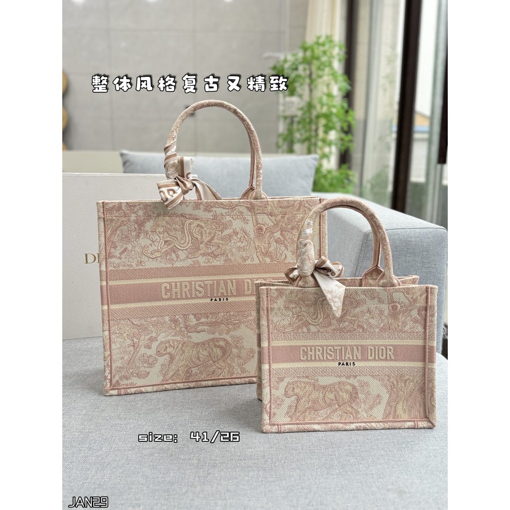 กระเป๋าช้อปปิ้ง.Canvas.Fabric.Tiger.Embroidery