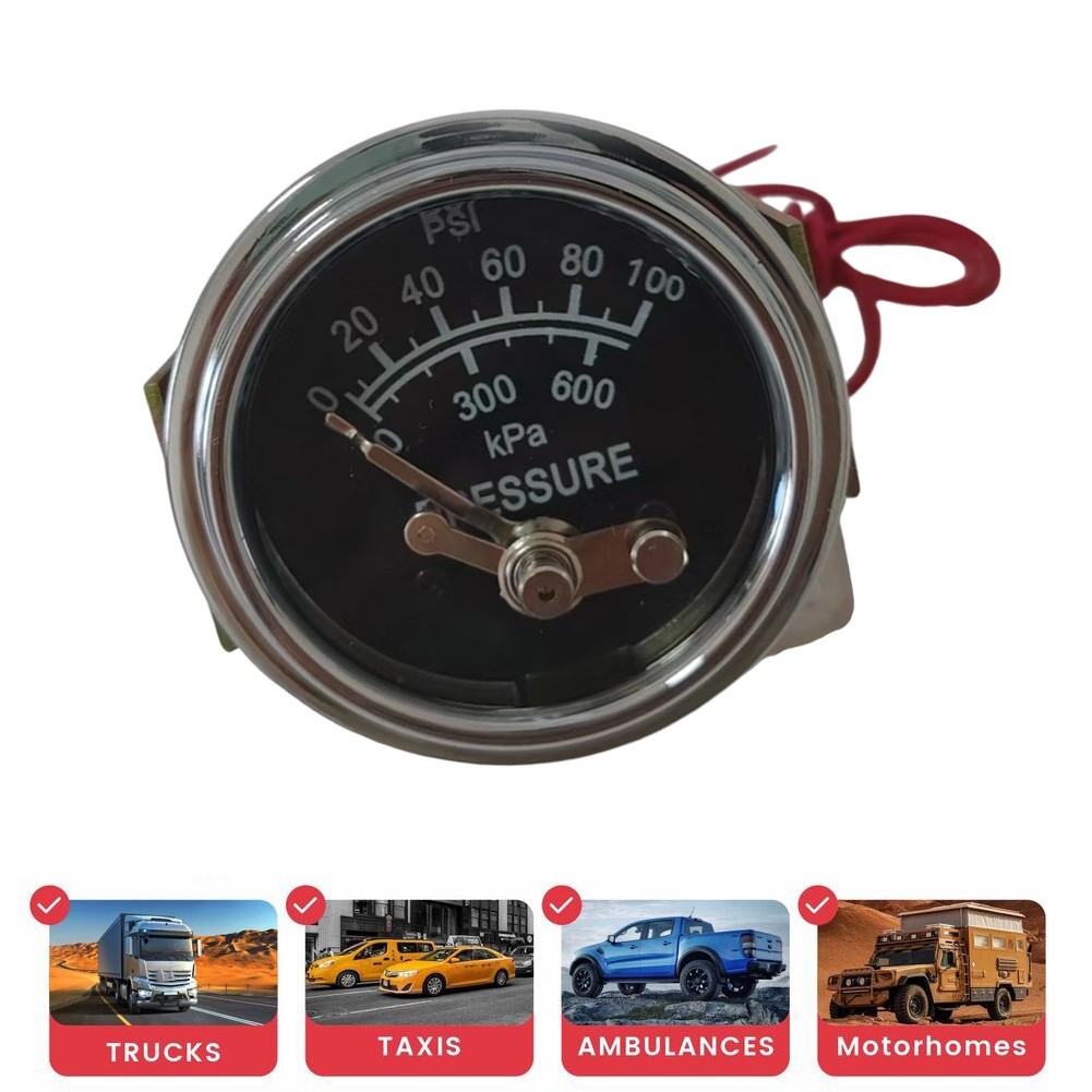 SUNYLF HOT เครื่องวัดความดันน้ํามัน 0-100 Psi เครื่องวัดความดันน้ํามันเครื่องชุบโครเมี่ยม A20PE-10