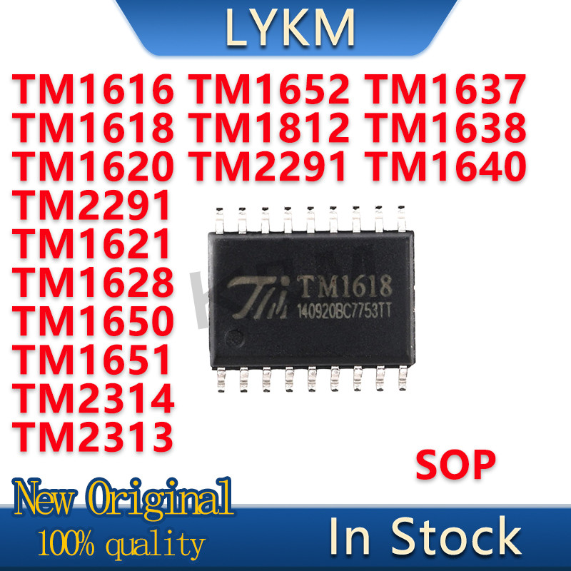 10/PCS ใหม่ TM1616 TM1618 TM1620 TM1621 TM1628 TM1637 TM1638 TM1640 TM1650 TM1651 TM1652 TM1812 TM22