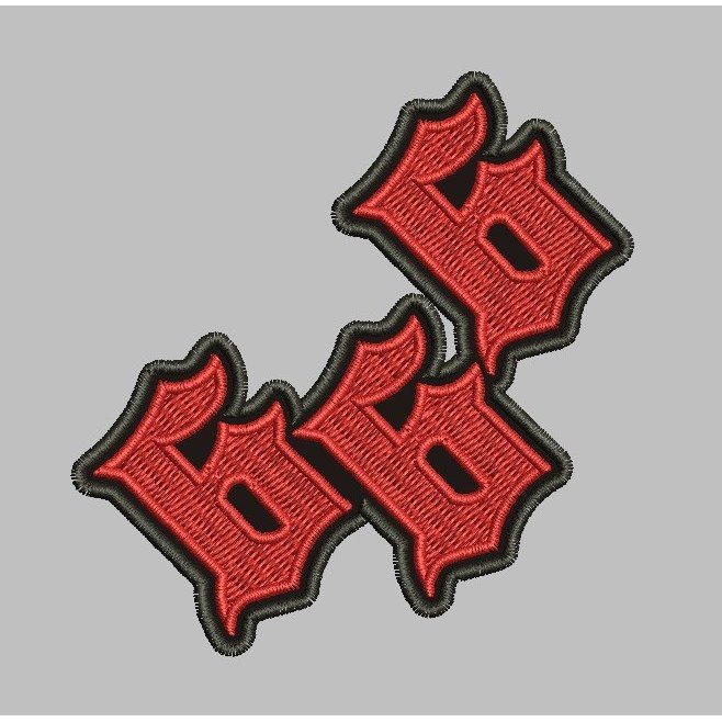 HD-R20 SATANIC 6666 สีแดงโลโก้ PATCH EMBROIDERY BET/EMBLEM อุปกรณ์เสริม