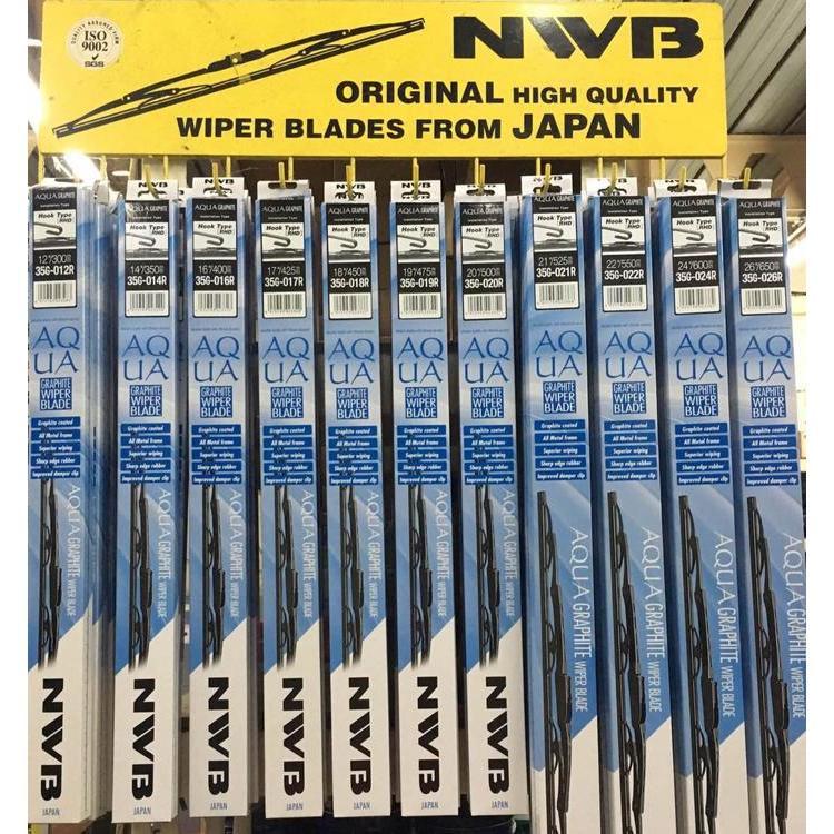 ที่ปัดน้ําฝนหน้า Jazz gen2 gen3 uk. 26&14 - NWB Japan Aqua Graphite
