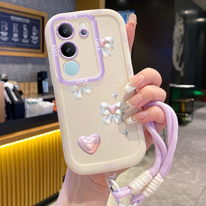 VIVO V29 5G V29E 5G V29 Pro 5G Case Case พร้อมเชือกเส้นเล็ก Bowknot Soft Cover