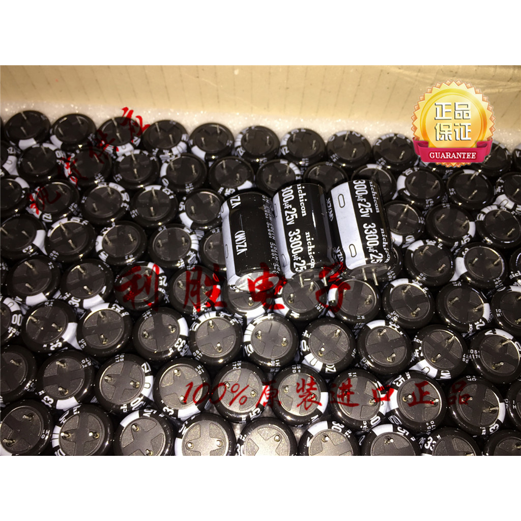 4PCS 3300UF 25V ญี่ปุ่น Nichicon Electrolytic Capacitor 25V3300UF 16 * 25VZ เท้าสั้น