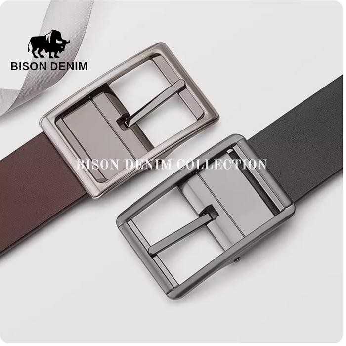 Bison Denim - เข็มขัดหนังวัวผู้ชาย (N71810-1B / 1C)