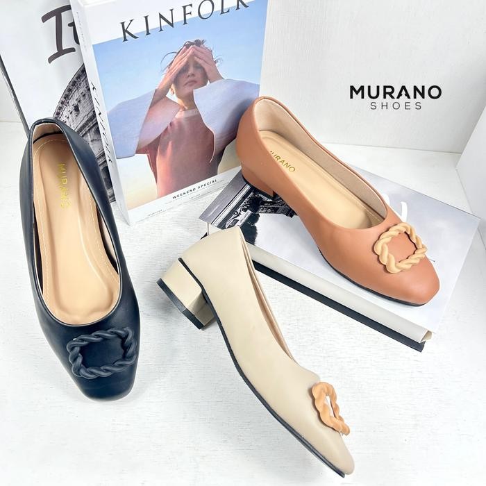 Choice - Murano Moana Series Size 40 - 48 รองเท้าส้นเตี้ยผู้หญิง ส้น 3 ซม. สําหรับทํางาน