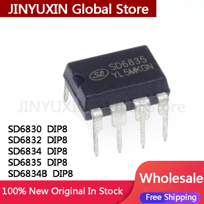10 ชิ้น SD6830 SD6832 SD6834 SD6835 SD6834B DIP-8 ชิป IC ในสต็อกขายส่ง