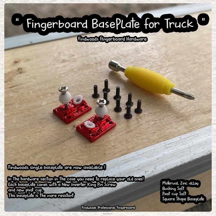 FINGERBOARD BASEPLEATE SET FIT TO ALL TRUCK BY FINDWOODS HARDWARE CODE 1266