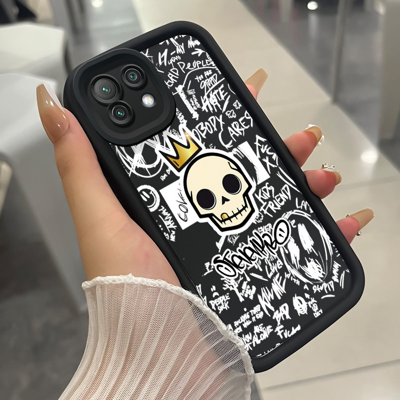 เคสสำหรับ Xiaomi 11 Lite 4G 11 Lite 5G Ne เคสโทรศัพท์โครงกระดูกสามสีซิลิโคนกันกระแทก