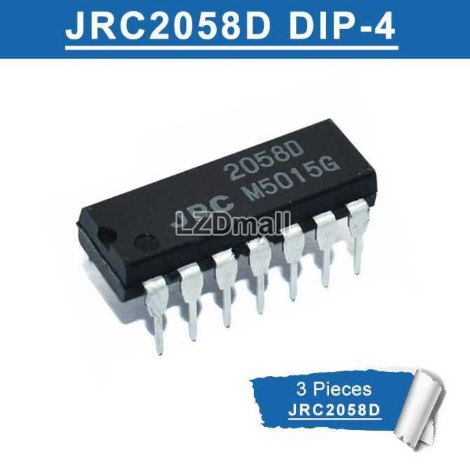 3pcs JRC2058D DIP-14 2058D NJM2058D DIP14 Operational เครื่องขยายเสียงชิปใหม่เดิม