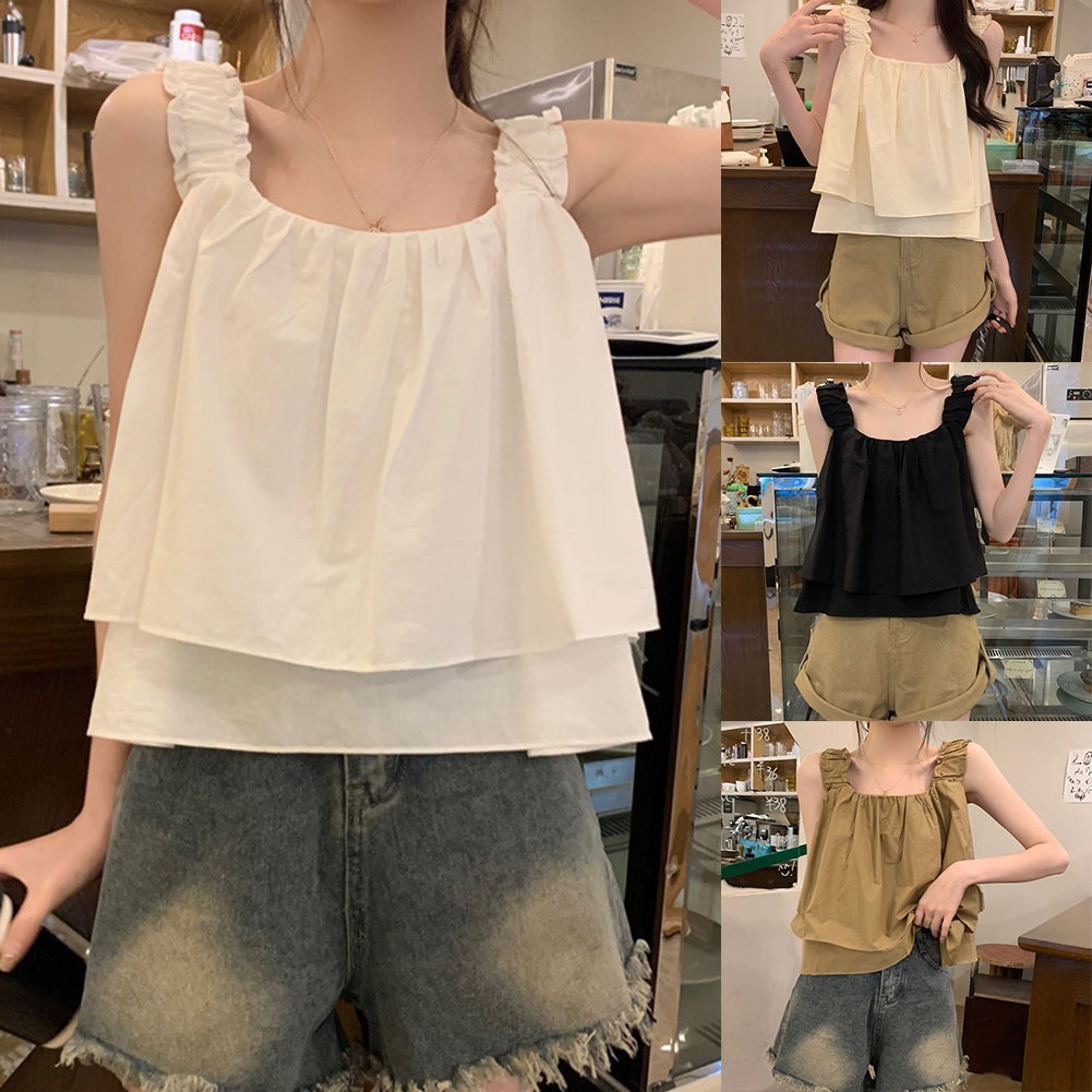 [LA2] Womens for French Tube top Camisole Pure lust Loose Crop top