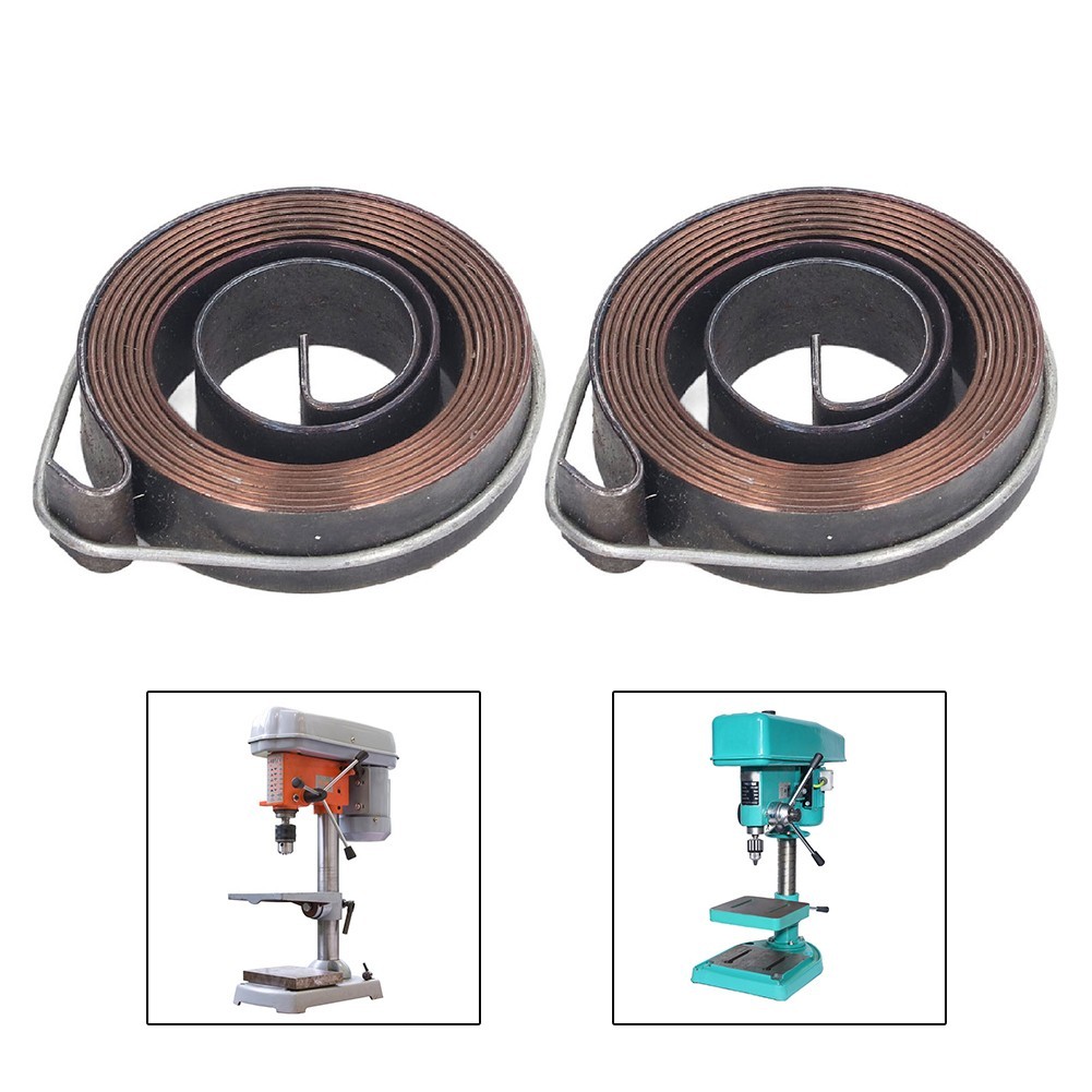 [สต็อก] 2 ชิ้นเจาะกดสปริง Quill Feed Return Coil Spring Assembly 0.7x6x35mm CH