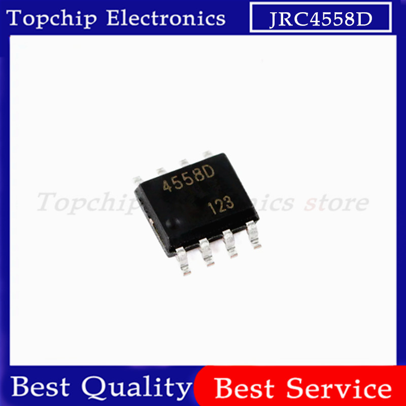 10-50pcs JRC4558D 4558D 4558 SMD SOP-8 Operational Amplifier ขายส่งใหม่