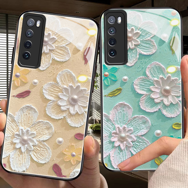 ดอกไม้ปลอกสําหรับ huawei nova 7/se/i,2/i/lite,3/i,4/e,5/t,6,8/i,9/se,10/se,11,y61,y70,y90,mate 9,10,