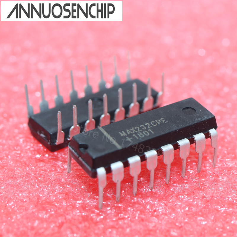 5 ชิ้น IC MAX232CPE MAX232 2DVR/2RCVR RS232 5V 16-DIP ใหม่ MAX232EPE