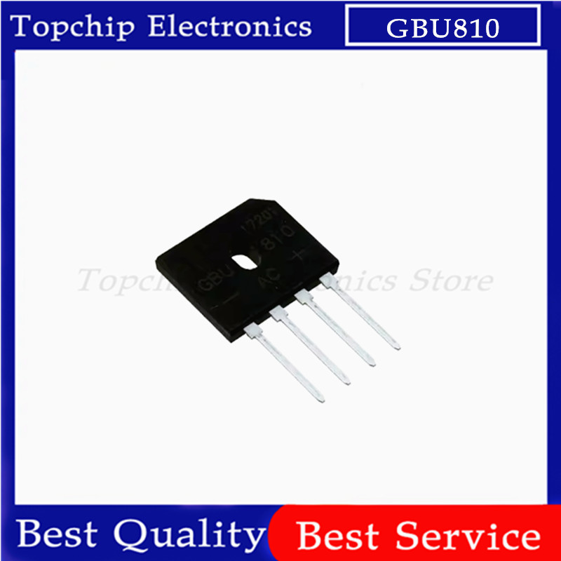 10 ชิ้น GBU406 GBU408 GBU410 GBU606 GBU608 GBU610 GBU806 GBU808 GBU810 GBU1010 GBU1510 GBU2510 สะพาน