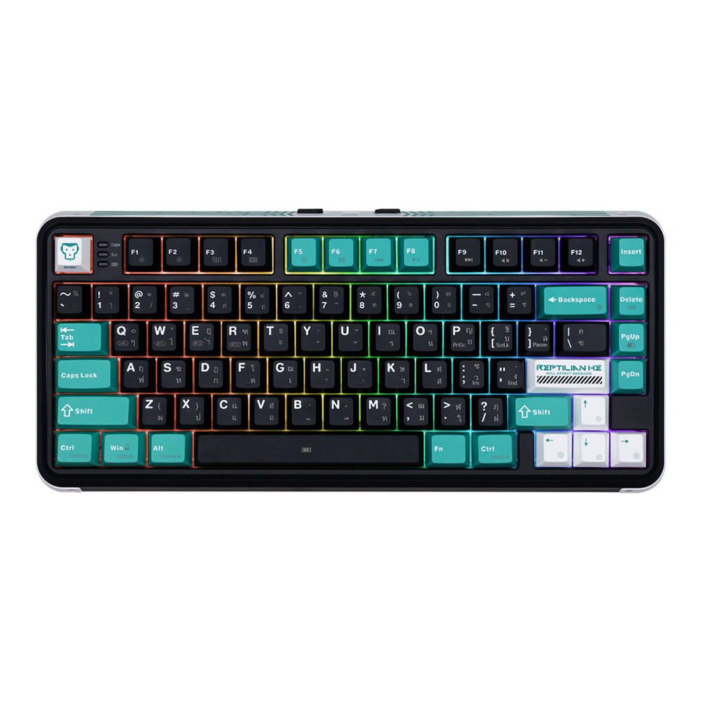 WIRELESS KEYBOARD (คีย์บอร์ดไร้สาย) SARU REPTILIAN KX78 HE - MAGNETIC SWITCH RGB EN/TH BLACK-WHITE-G