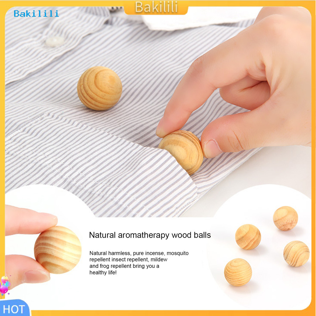 [bakelili]5 ชิ้น Cedar Ball Moisture-proof Long Lasting Aroma Light Scented Round Shape พกพาสะดวก Mu