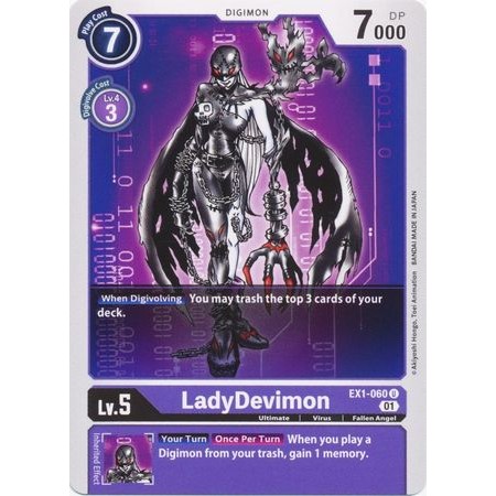 การ์ด Digimon LadyDevmon - EX1-060 - Uncommon