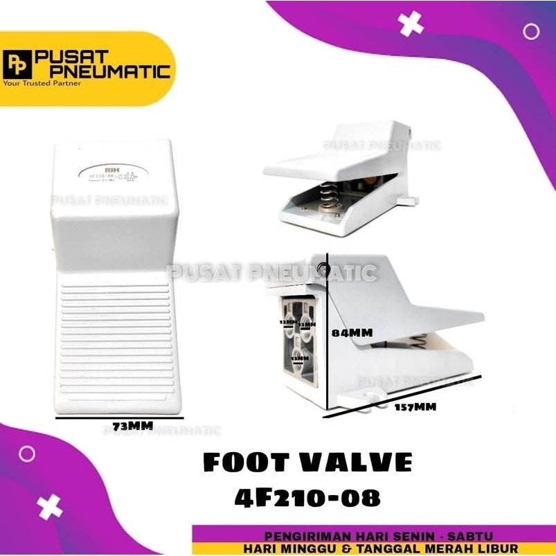 4F210-08 วาล์วเท้า สวิตช์เท้านิวเมติก Air 4F210 08 / 4F 210-08