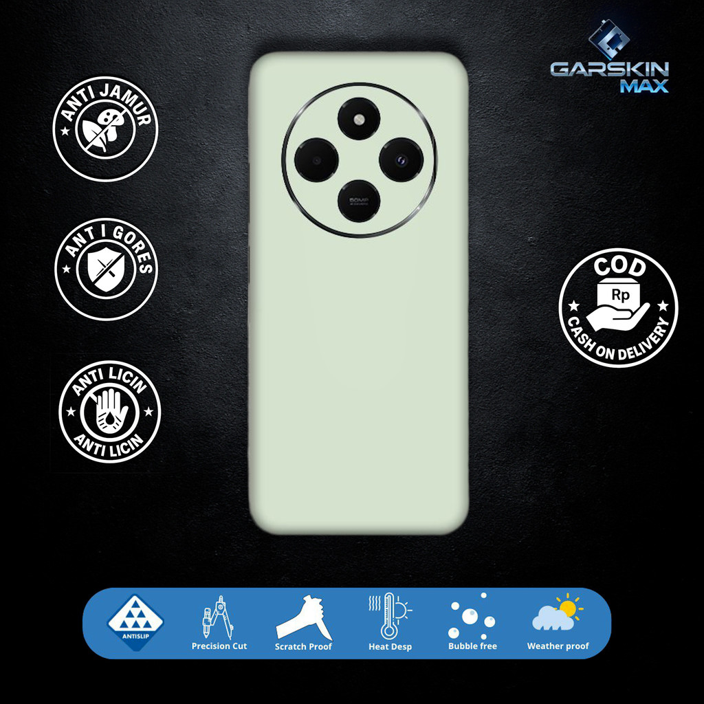 Garskin Skin Redmi 14C Basic Color Fullbody / Backly | กันรอย | สามารถนํากลับมาใช้ใหม่ได้ | รหัส c9W