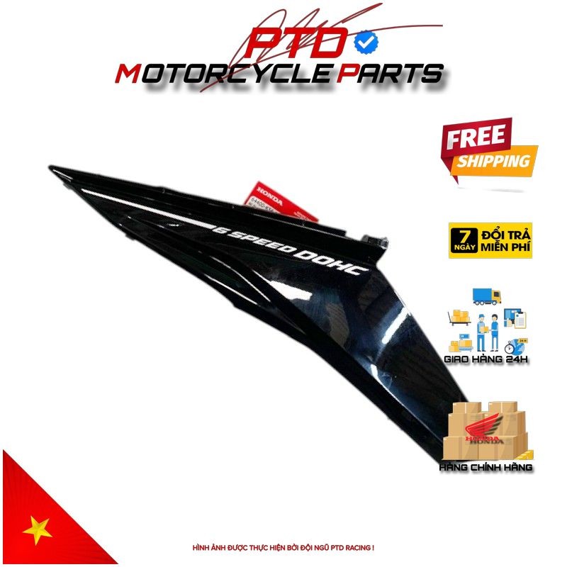 พลาสติกครอบข้างขวา HONDA Winner 150 (RS150 V1 V2) สีดําเงา _ _T20