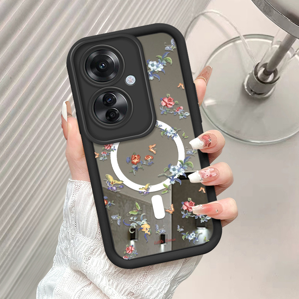 OPPO Reno 11F 5G สําหรับกระจก Softcase กรณี HP ดอกไม้ Cassing ปลอก 5103 JZ TY