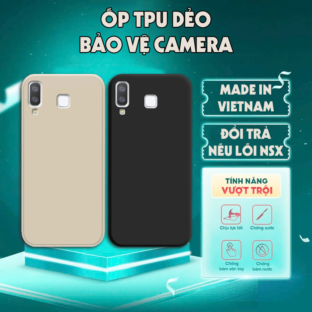 เคสสําหรับ Samsung A8 Star / A9 Star กันกระแทก สีดําเนียน TPU ป้องกันกล้อง