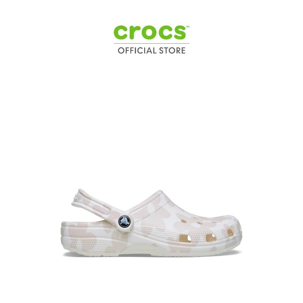 CROCS รองเท้าลำลองผู้ใหญ่ CLASSIC POP PETALS CLOG - CHALK/MULTI